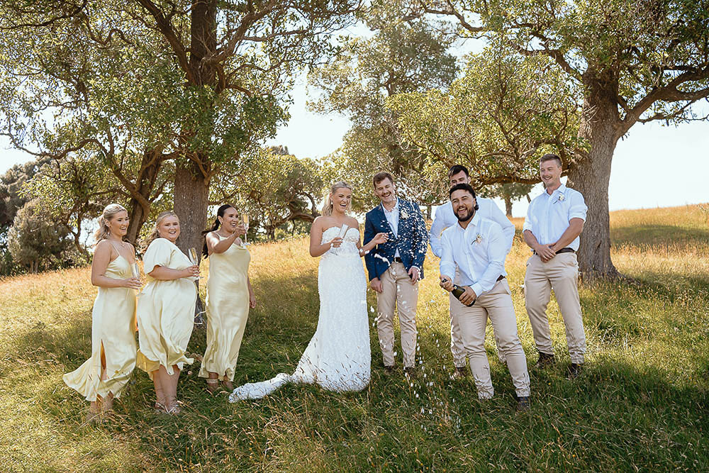 Natural wedding photos at Lochend Woolshed